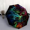 1pc Neon Cat Automatic Open/Close Umbrella, Windproof, Folding Compact Umbrella with Lightweight Design for Women/Men039