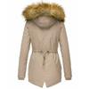 Women's Winter Warm Fur Collar Zipper Long Sleeve Slim Fit Hooded Jacket