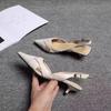 Elegant and Versatile Casual Wear-resistant Sandals Women's Thin Heel Pointed Toe Pumps Ladies High Heels Slingback