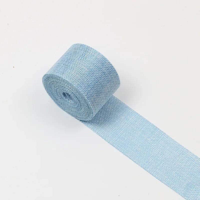 10M DIY Rustic Jute Ribbon Colorful Woven Linen Ribbon Burlap Hemp Fabric Hessian Hemp Cloth Christmas Wedding Decor linen rolls