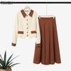 ZANZEA Women Long Sleeve Blouse and Skirts Casual Two Piece Suit Sets