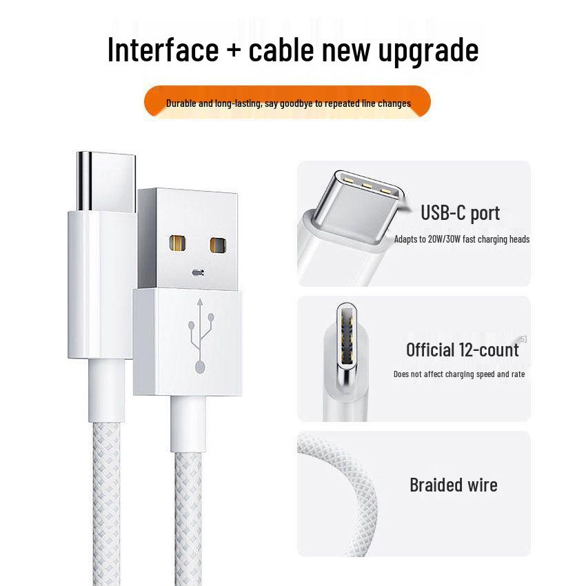 Apple 16 Braided Fast Charging 40W Cable for 16 Pro Max