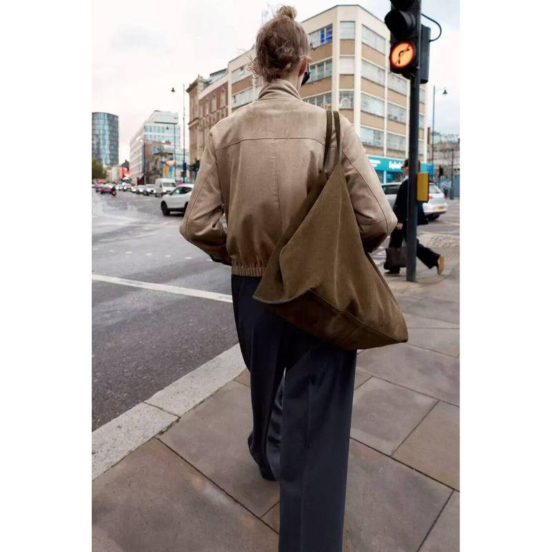 Za Autumn New Women Clothes 2025 Western Style Fashion Temperament Suede Effect Jacket 3046278