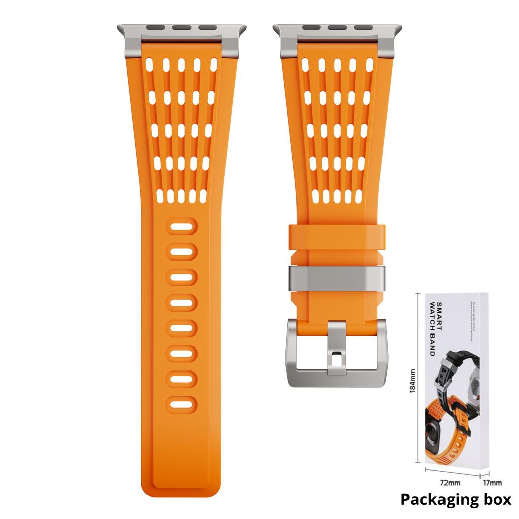 Sports Silicone Bracele For Apple Watch Ultra 4 49mm Series 11 10 46mm 45mm 44mm 42mm Luxury Business Strap for Iwatch 9 8 7 6 5 SE3 Ultra3