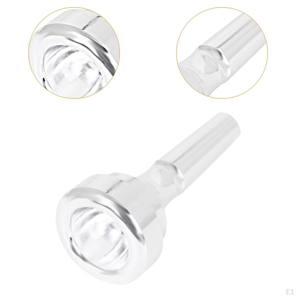 Ustnik do kornetu Tuba Profesjonalne Części do Gry Mosiądz Srebrny Plater