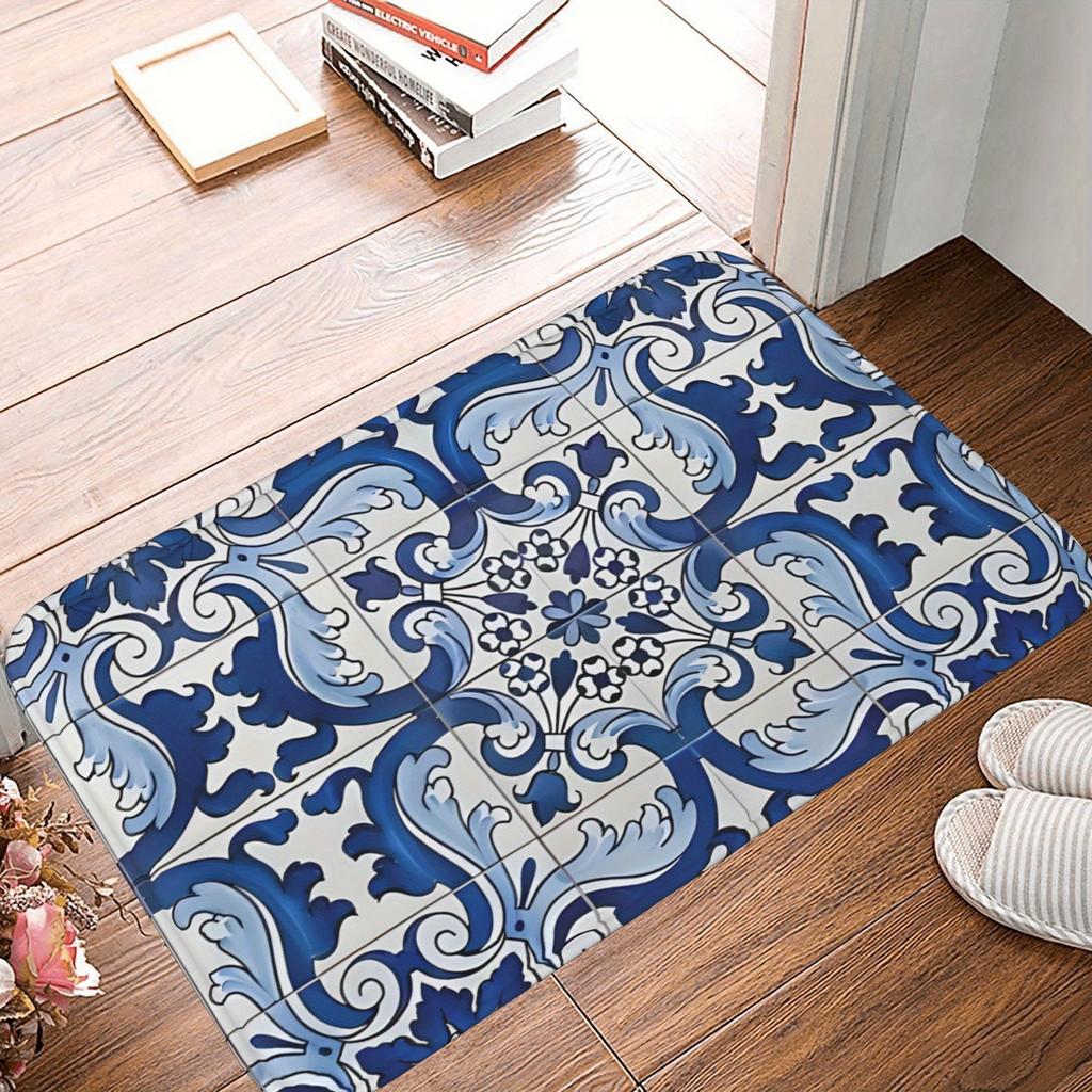 1PC Colorful Pebbles Pattern Kitchen Rug Non-Slip Door Mats Pop Design Bathroom Rug Bath Mat Carpet for Home Sink Laundry Decor