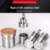 Beifu 304 Stainless Steel Condiment Set with Wooden Base