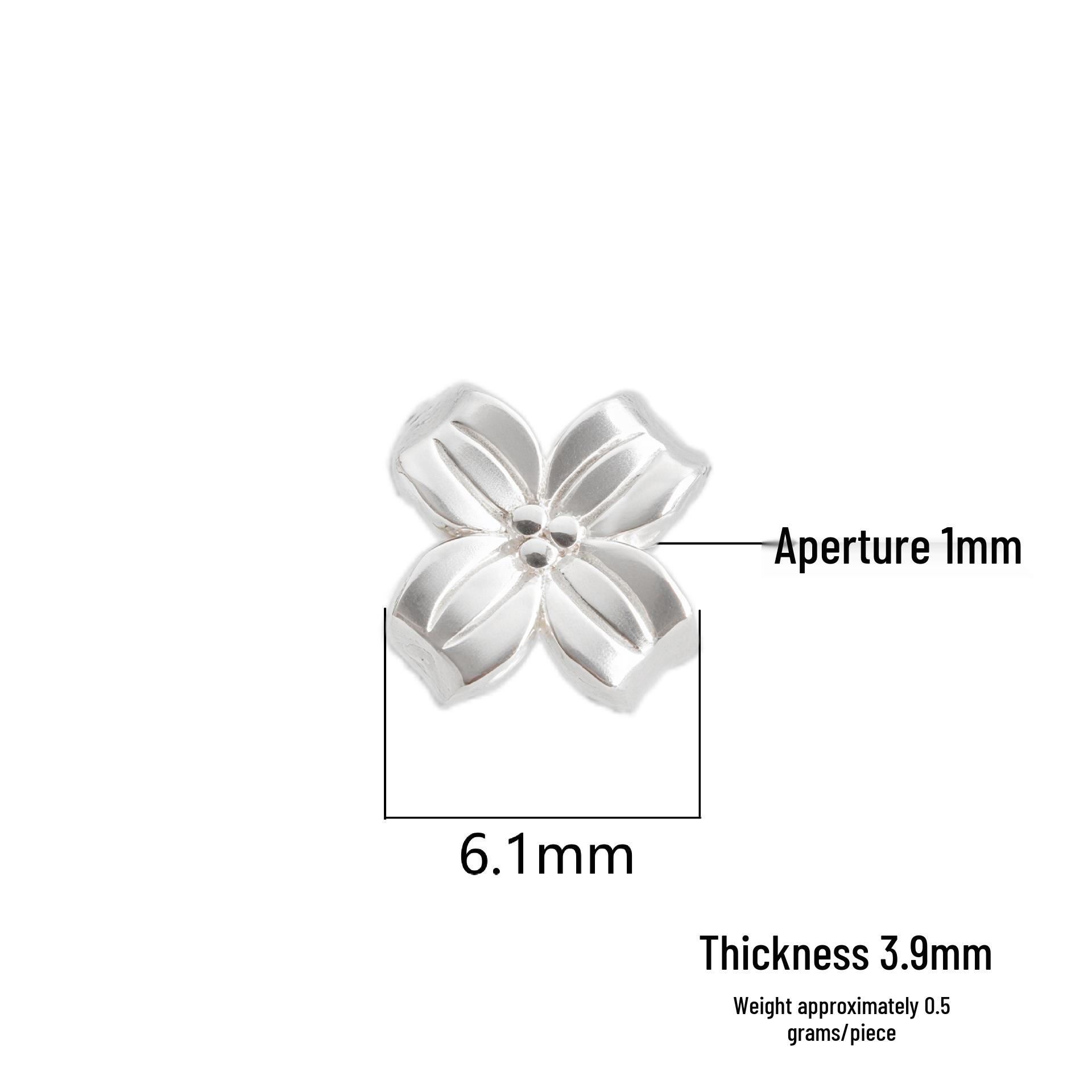 999 Sterling Silver Flower Spacer Beads - Handmade DIY Crystal Bracelet and Necklace Accessories Pure Silver 999