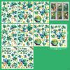 8 Pieces 's Day Window Clings Decals Supplies PVC Removable Ornaments Green for Home Door Bathroom