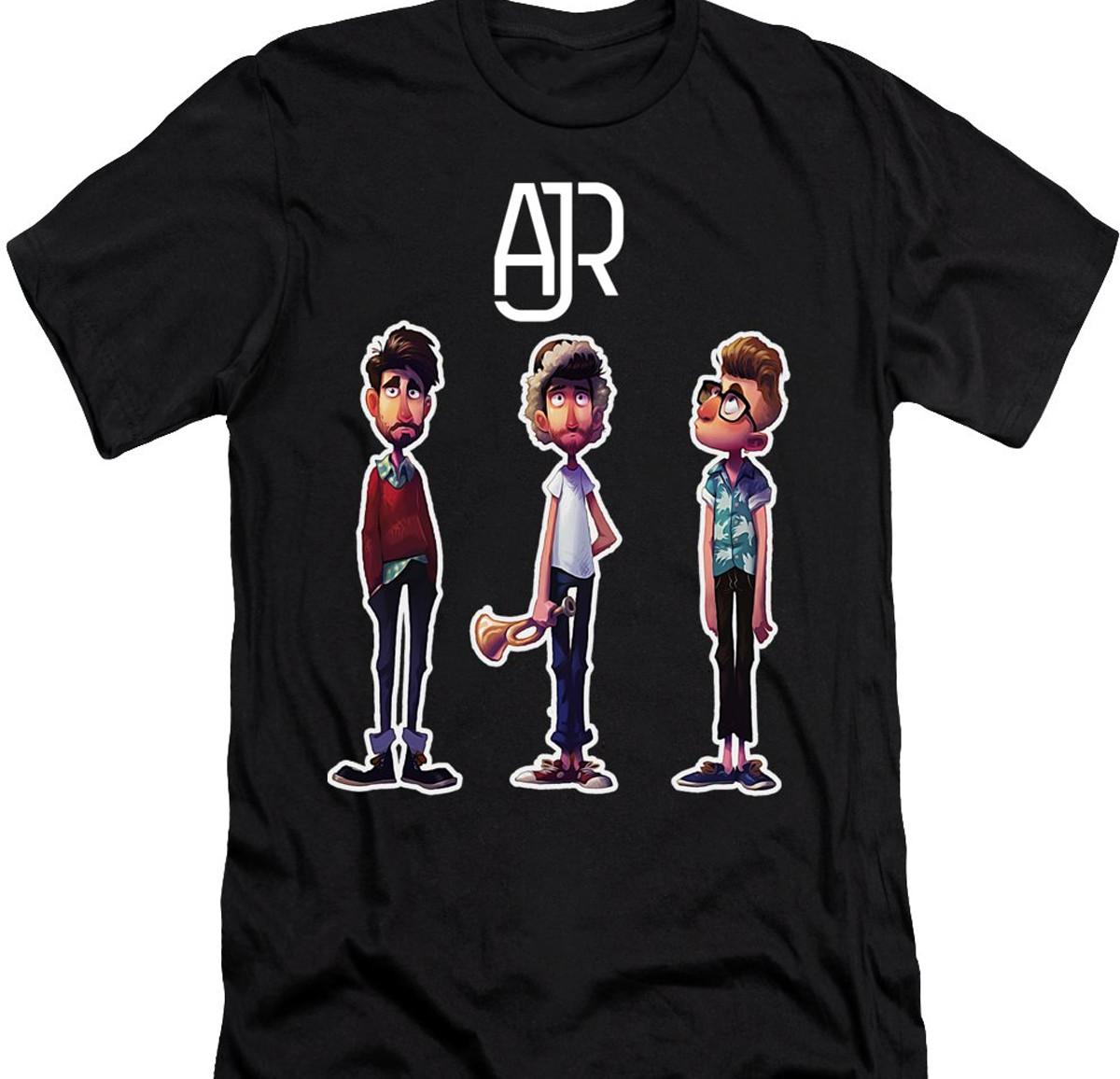 NEW AJR band caricature T-shirt Black All Sizes TD136 L