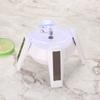 Solar 360 Grad rotierenden Drehteller Uhr Telefon Schmuck Display Stand LED Licht (Weiß)