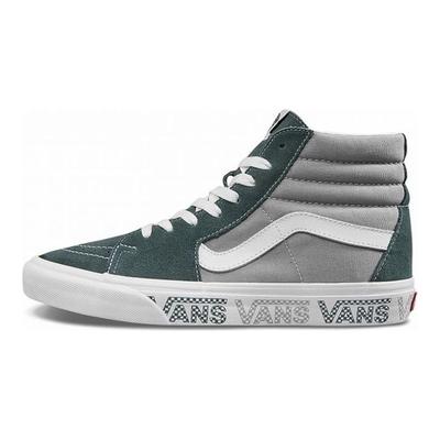 Sk8 Buchstabenbesatz Bequeme Vielseitige High-Top Skate Schuhe Unisex Sneaker Grau Grün VN0A4BV6X0P