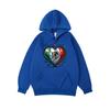 Mexico Eagle Heart Printing Hoodies Womens Winter Fleece Warm Hooded Casual Pocket Sweatshirt Street Loose Womans
