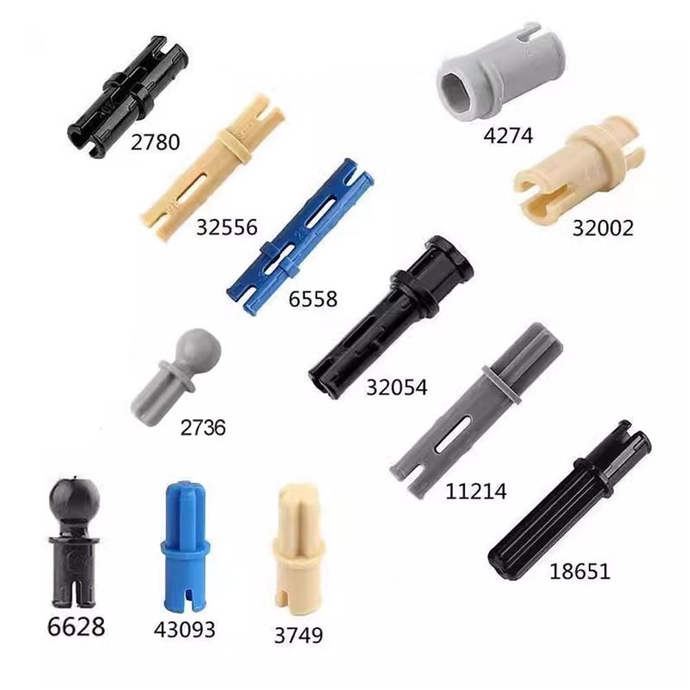 MOC Parts Compatible Batch Technology DIY Parts Connectors Pins Cross Shafts Block Toys 2780 3673 6558 6562 6628