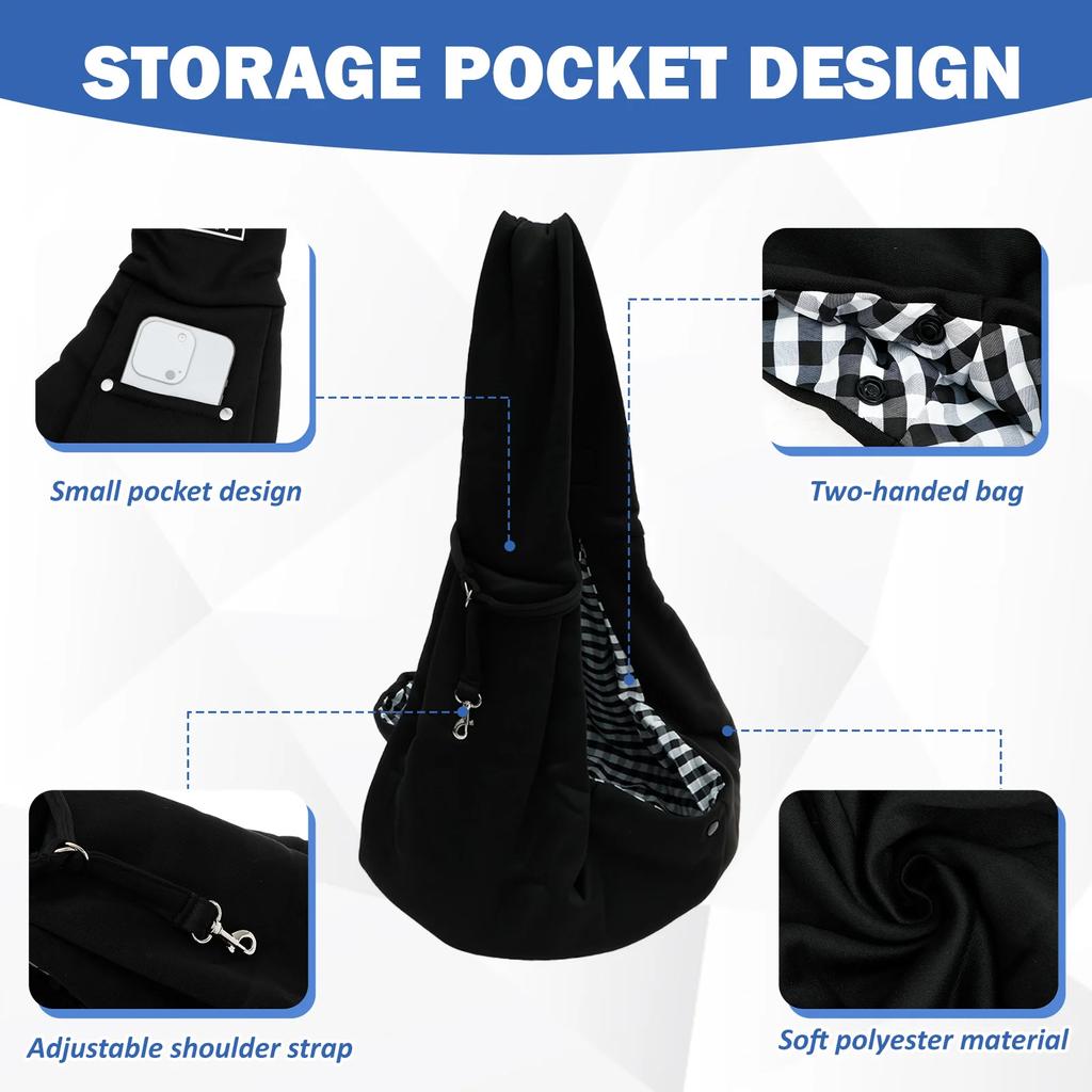 Dog Carrier Bag Pet Sling Shoulder Bag Comfortable Portable Travel Crossbody Outdoor Cat Puppy Small Dogs Carrying Supplies