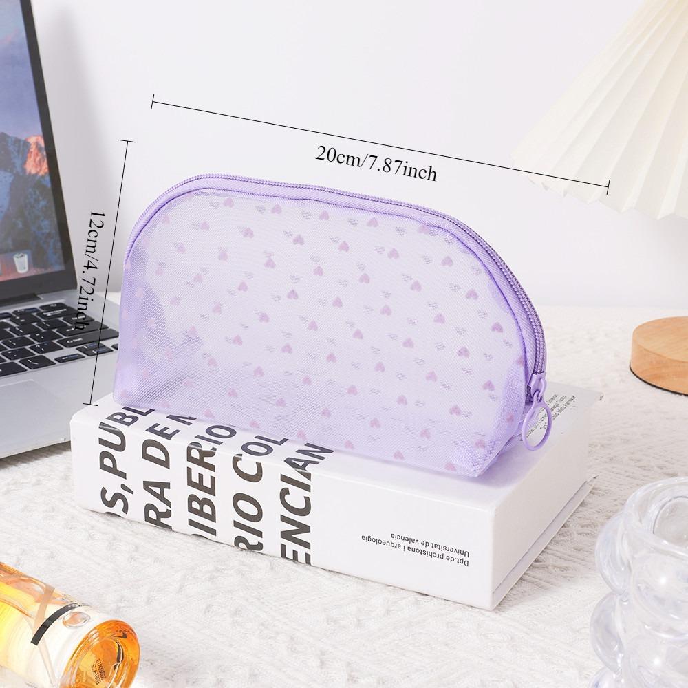 Stilvolle Netz-Kosmetiktasche für Mädchen, reisefreundlich, wasserdichte Make-up-Aufbewahrungstasche, mehrere Fächer