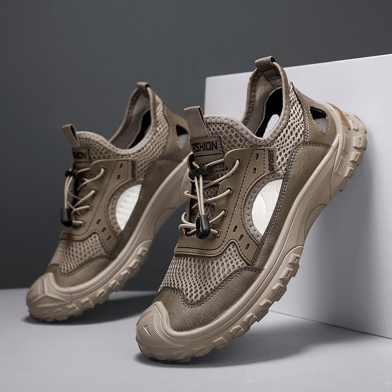

Mesh shoes new men s large size platform shoes men s casual daily lazy shoes outdoor breathable foot shoes 44 хаки