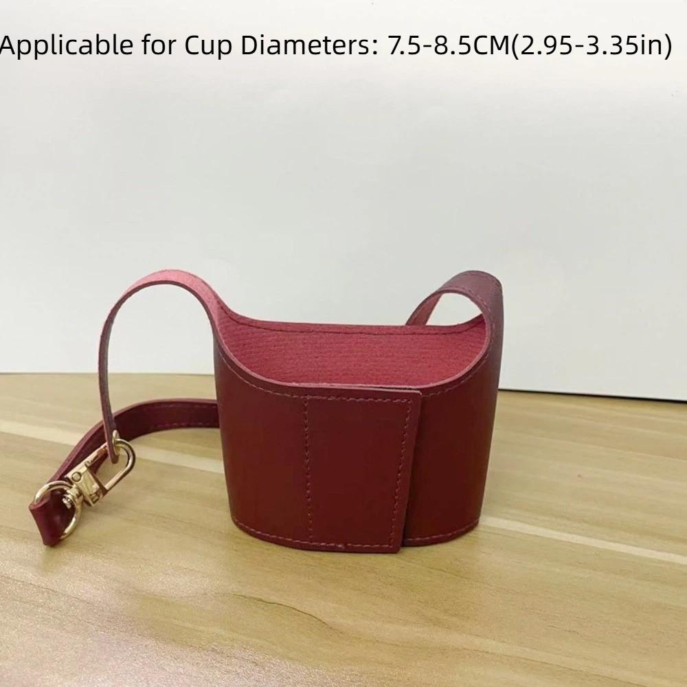 Insulating Function Cup Holder PU Water Bottle Sleeve Convenient Leather Cup Cover  Milk Tea Cups