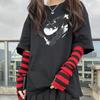 Lolita Striped Knitted Arm Sleeves Long Arm Warm Gloves Cute Fingerless Arm Warmers  Party