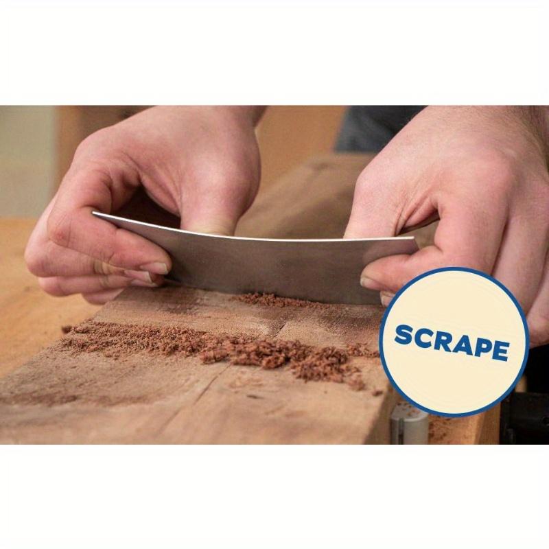 Drewniany skrobak premium: Gruba hartowana stal wysokowęglowa, gładkie usuwanie zadziorów z drewna, obróbka mebli mahoniowych - dla stolarzy i majsterkowiczów