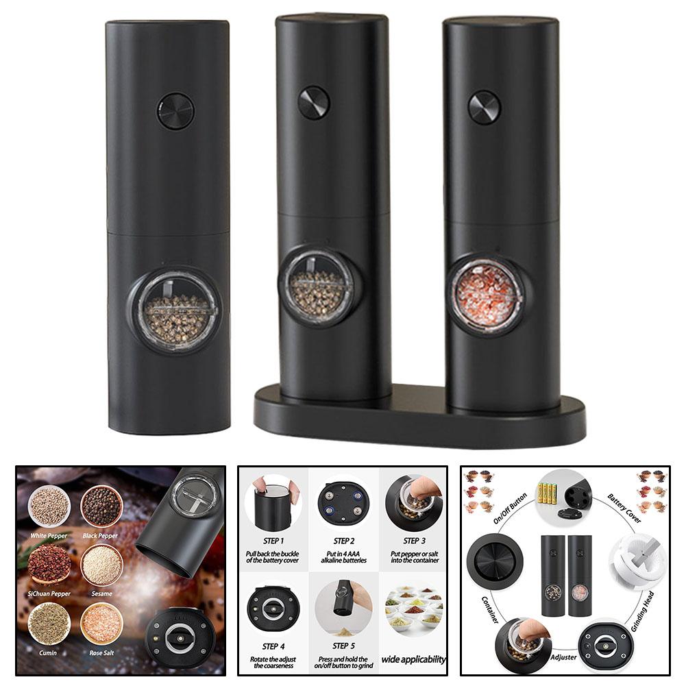 Part Name Electric Salt Pepper Grinder Push Of A Button