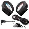 FARBIN Slim Compact 12V Horn Set with Branch Harness and Horn Plug for Luxury Sedan Sound Compact Horn Relay Harness Conversion Horn, Universal,