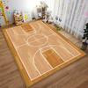 Basketball Court Pattern Rectangular Carpet for Bedroom or Living Room Suitable for Use As an Anti-slip for Living Room Bedroom Sofas