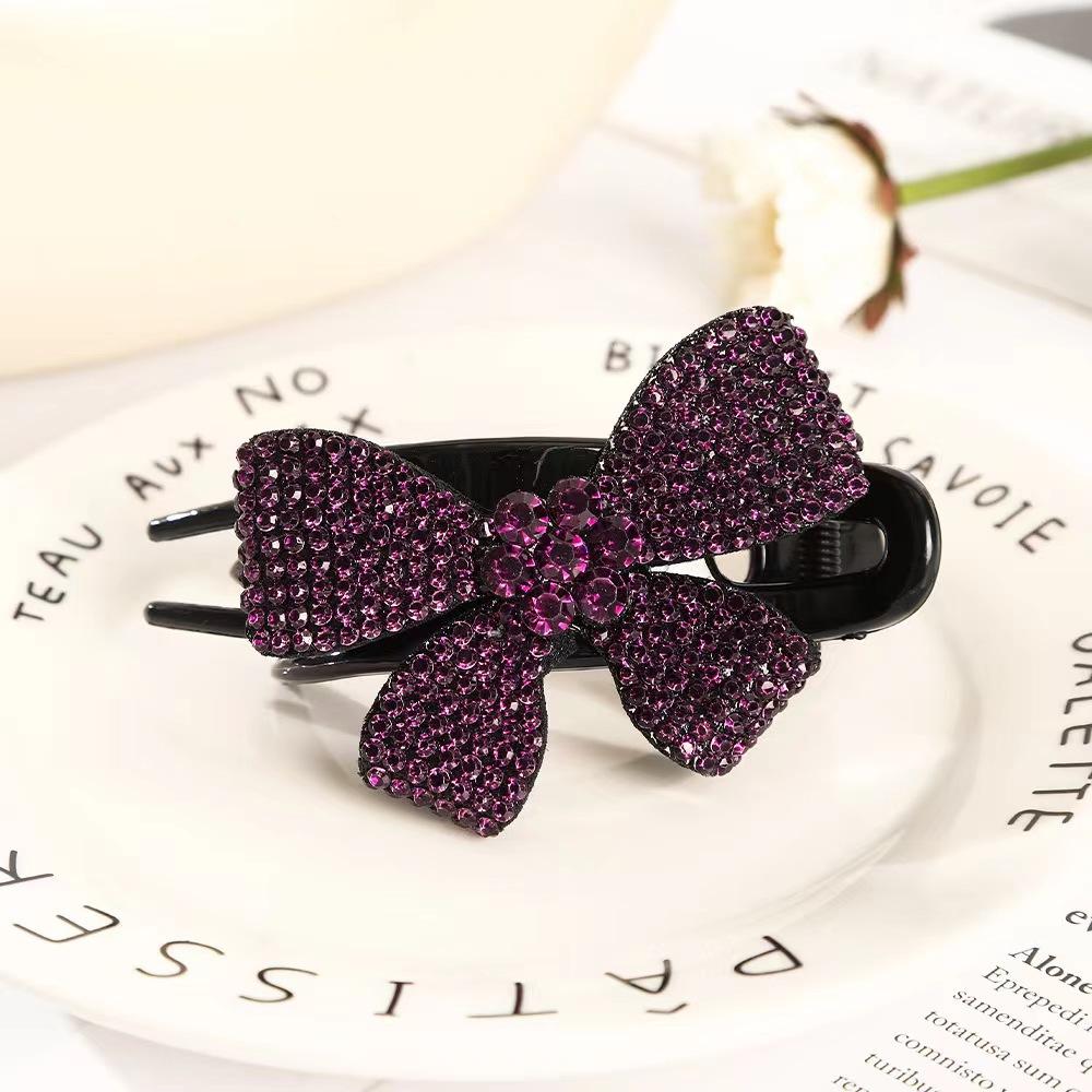 

Bows and Clips for Duckbill-shaped Hair Combs, Women s Crystal Updo Hair Clips, and Bow-shaped Hair Clips with Feathers. 01 темно-фиолетового