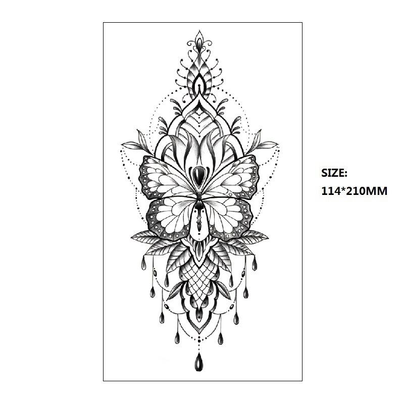 Bohemian Geometric Shape Water Transfer Small Full Arm Back Sexy Simulation Tattoo Sticker