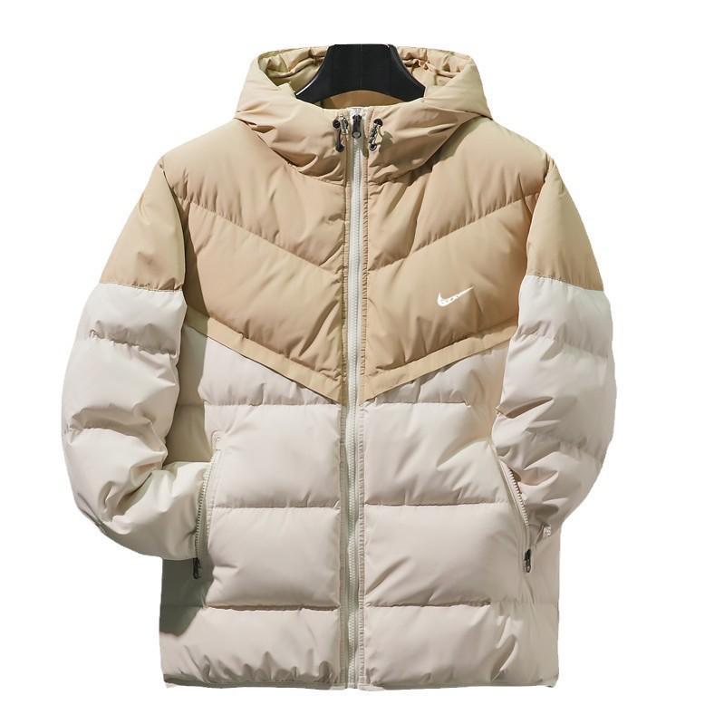 Vyriška madinga žieminė medvilninė striukė su gobtuvu - laisva, kasdienė, stora ir šilta