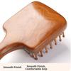 Long Handle Sandalwood Head Massage Comb Wide Tooth Meridian Hair Brush  Travel Use