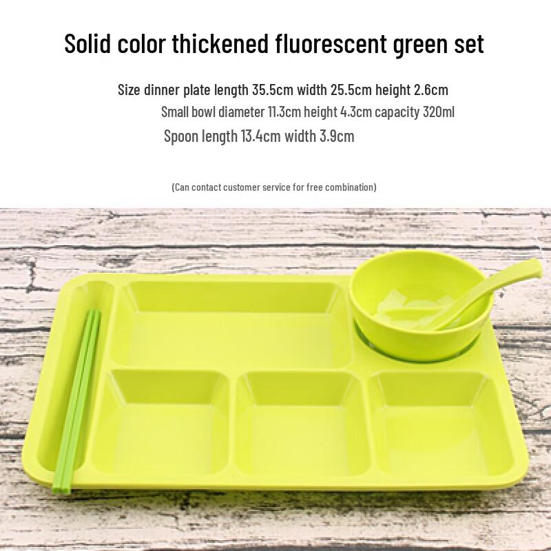 Melamine Divided Cafeteria Plate Set
