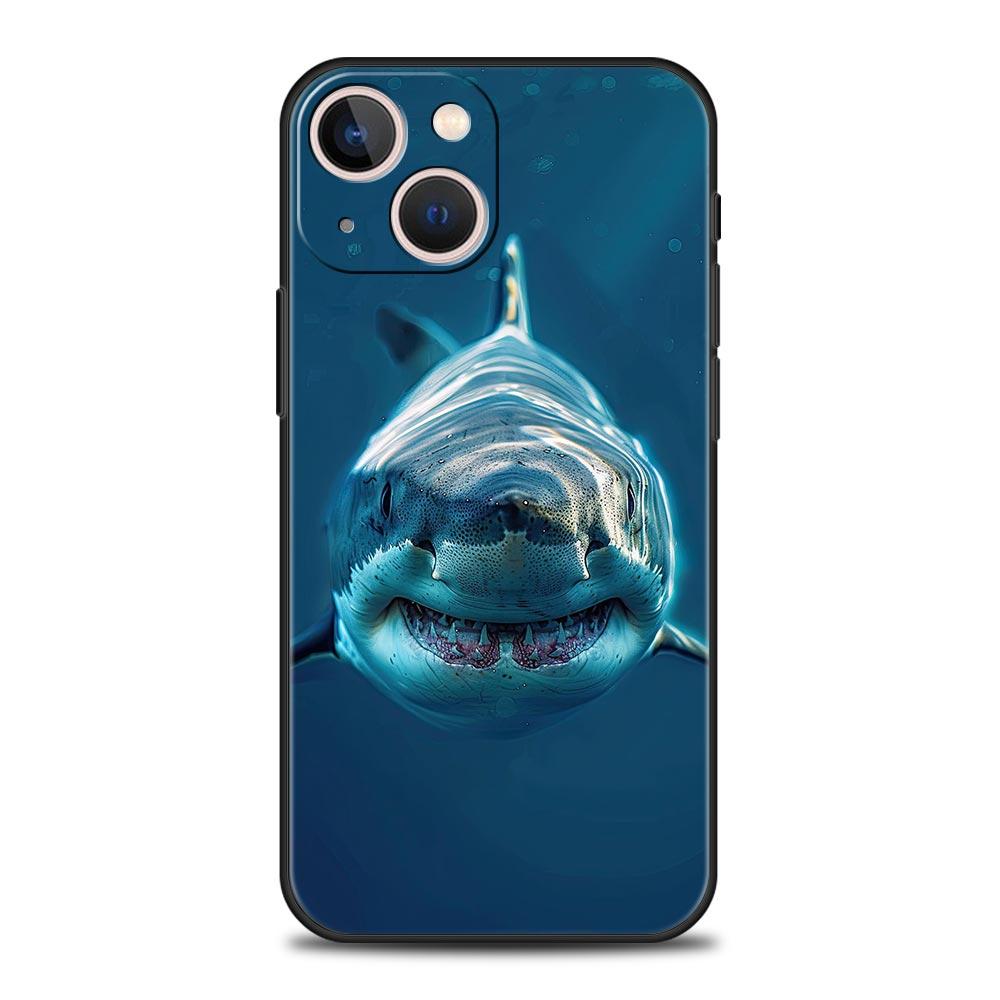 Haifisch Handyhülle Für iPhone 17 Air 16 Plus 13 15 14 12 11 Pro MAX 7 8 SE Weiche TPU Stoßfeste Hülle Funda