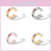 Stylish Unique And Alloy Rhinestone Ear Clips Modern Geometric Design For Trendy Street Style