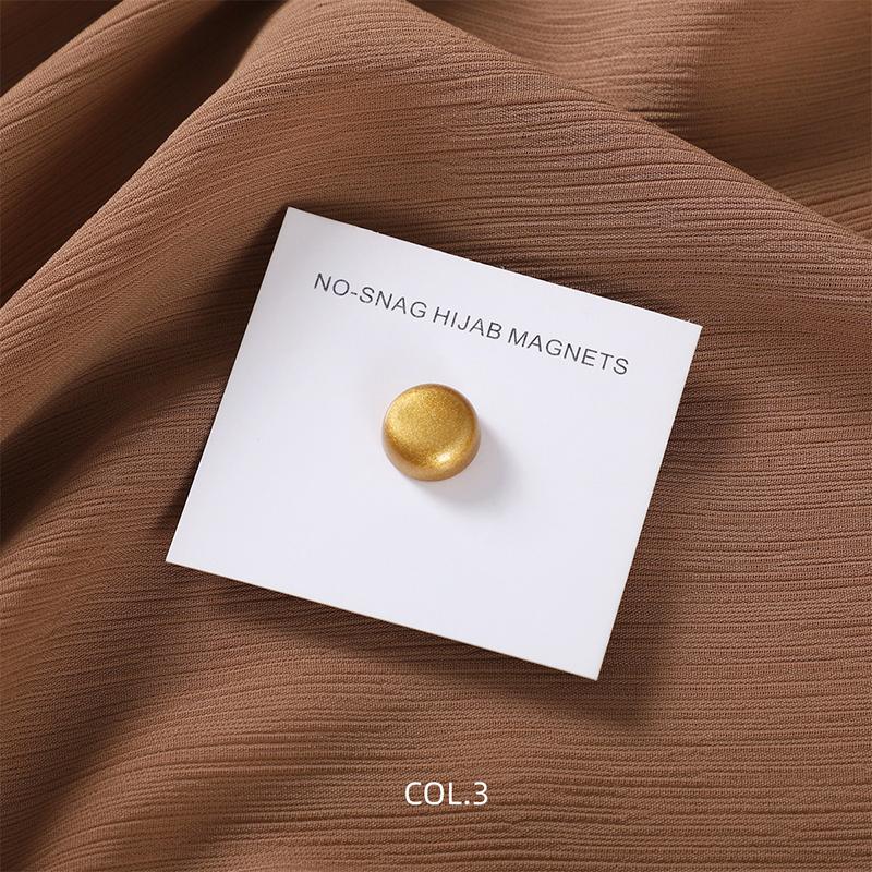 Multi-Color Matte Magnetic Muslim Hijab Pins Ramadan Women Scarf Magnetic Button Buckle Wrap Shawls Brooch Headscarf Accessories