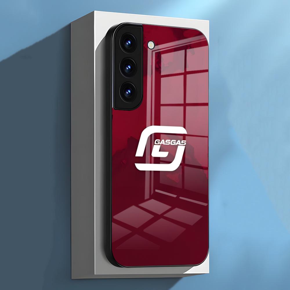 Motorcycle G-GasGas Phone Case For Samsung S26 S25 S24 FE S23 S22 S21 Plus S20 Ultra Note20Ultra Black Glass Cover