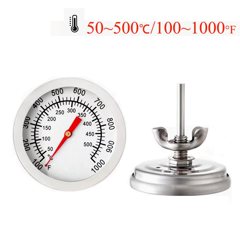 52mm Oven Thermometer Barbecue Smoker Grill Temperature Gauge Meter BBQ Meat Thermometer Cooking 50-400/50-500 Degrees Celsius