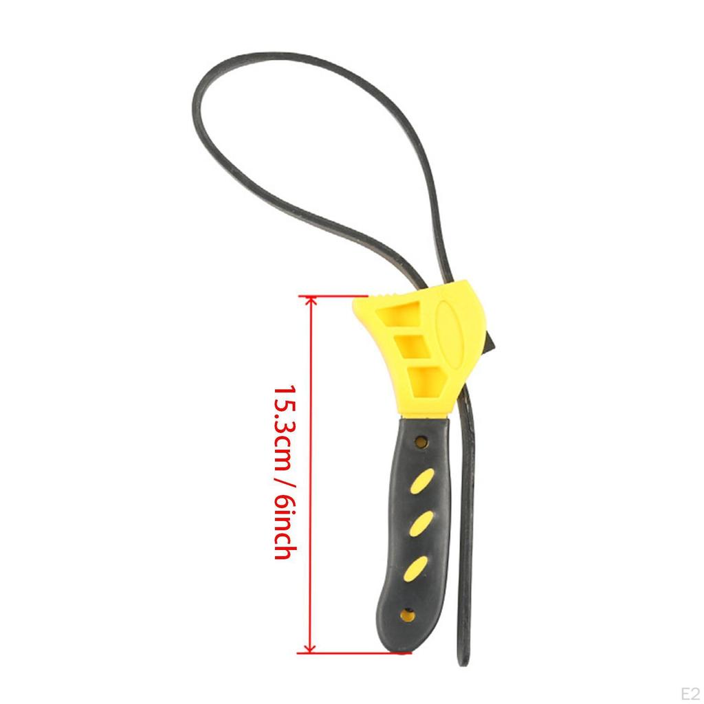 Strap Wrench Adjustable Compact Hand Tool Easy To Carry Versatile Oil Filtering Spanner for Plumbing