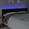 Vidaxl Zagłówek Do Łóżka Z Led, Czarny, 203X16X78/88 Cm, Aksamit