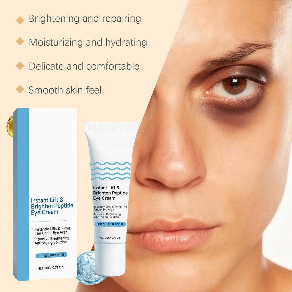 Peptide Eye Cream, Gentle Formula, Hydrating, Firming, Brightening, Anti-Wrinkle, Daily Eye Care