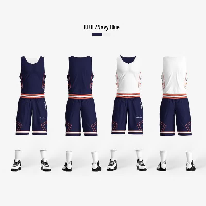 CUPBLU Reversible Quick-Dry Basketball Uniform Set One Size