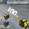 Portable Laser Tape Measure 4 In 1 Digital Tape Measure High Precision Laser Rangefinder Steel Tape Measure High Elasticity Tool