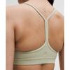 Lululemon Flow Y BrA Nulu  Light Support  A C Cups Fog Green