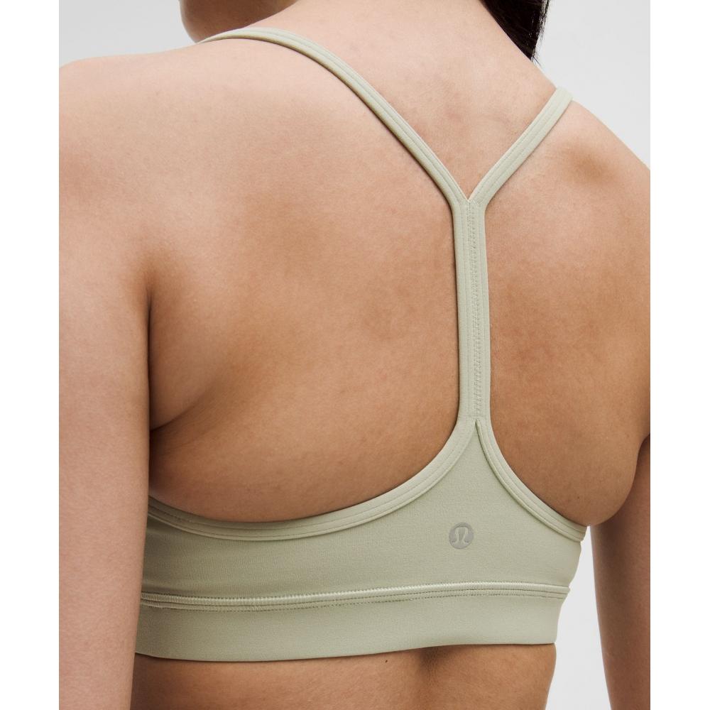 Lululemon Flow Y BrA Nulu  Light Support  A C Cups Fog Green