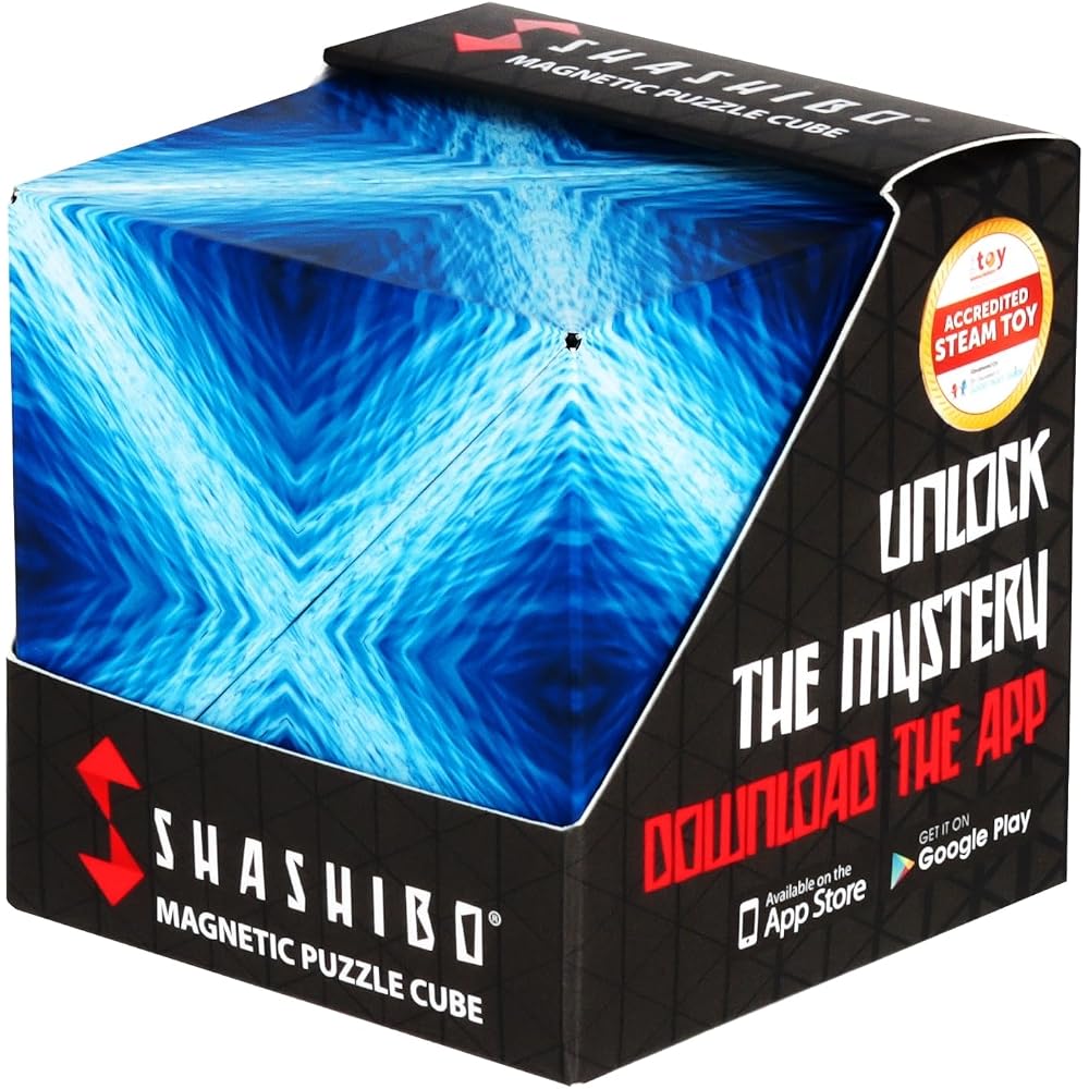 SHASHIBO Shape Transformation Box - Award-winning patented fidget cube, uses 36 rare earth magnet...