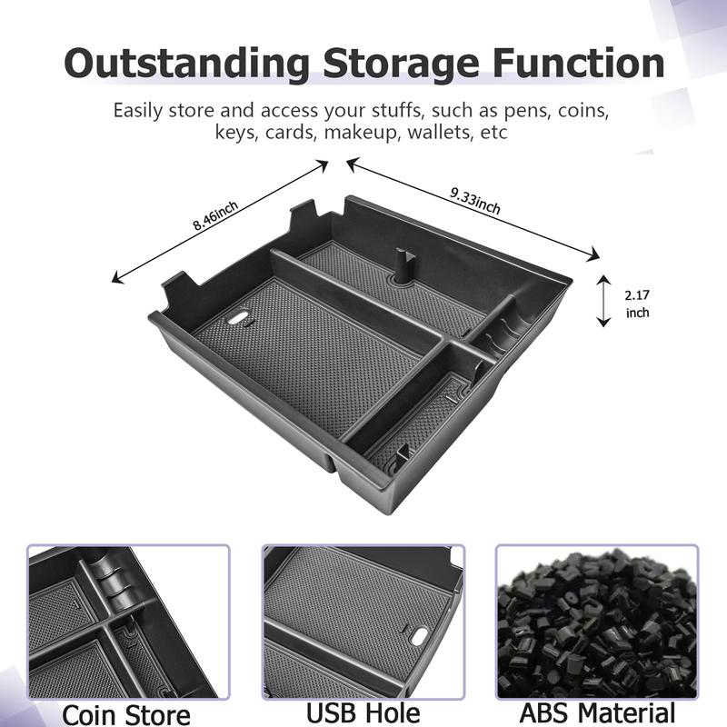 For 2024 2025 GMC Acadia & Chevy Traverse Armrest Box Storage Car Center Console Organizer Interior Tray Secondary Accessories