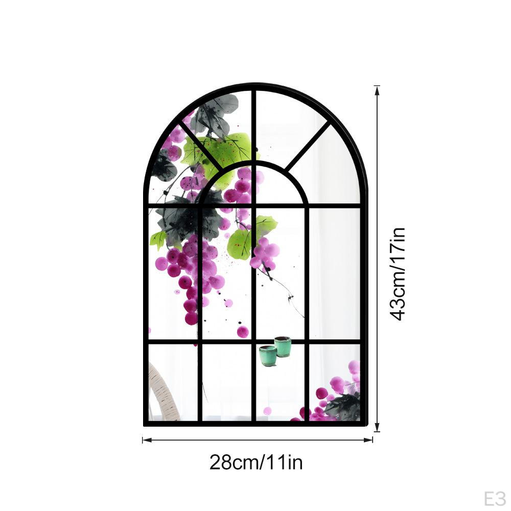 Arched Mirror Arch Window Acrylic Modern Wall Mounted Decorative for Mantel Living Room