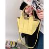 Korean woven portable bucket bag women's 2025 summer new simple versatile vegetable basket shoulder messenger bag