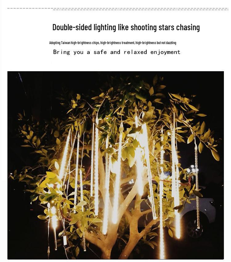 Solar LED Sternschnuppen Lichterkette - Außen Wasserdicht Hofdekoration