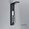 Digital Display Rainfall LED Light Shower Panel Shower Bathroom Black SPA Massage Jet With Handshower Bidet Sprayer Shower Tap
